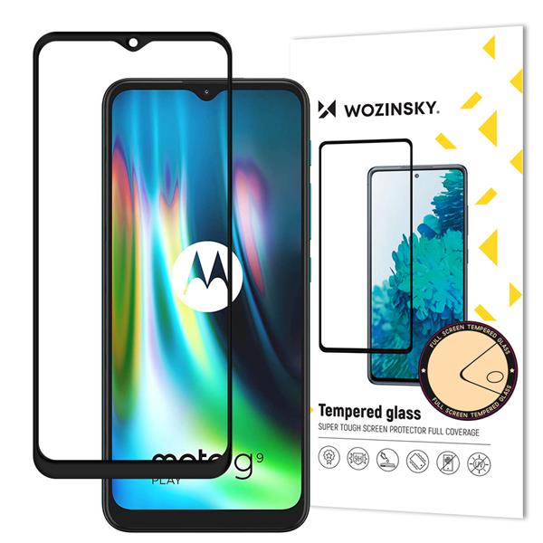 Wozinsky - Wozinsky Full Glue Härdat glas Motorola Moto G9 Play / Moto E7 Plus - Svart