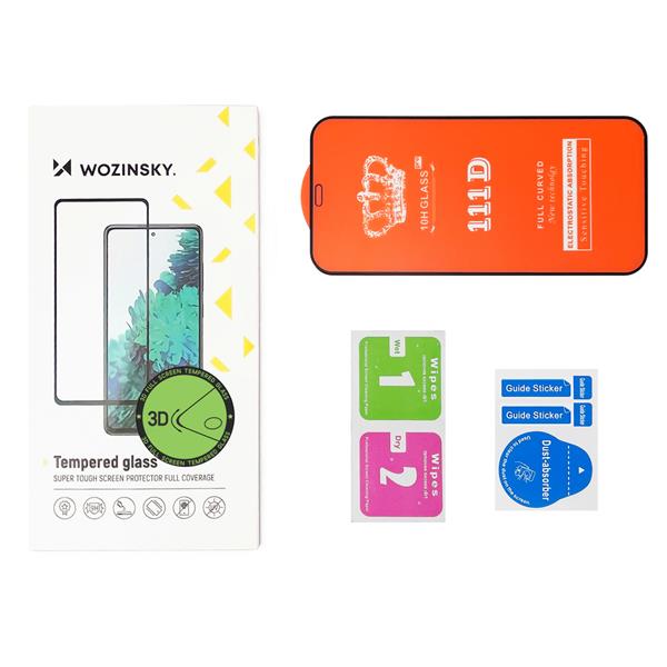 Wozinsky - Wozinsky Full Glue Härdat glas Motorola Moto G9 Play / Moto E7 Plus - Svart
