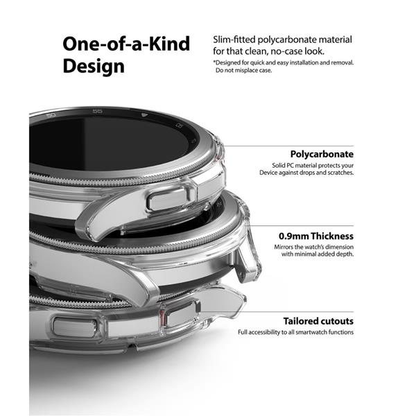 Ringke - Ringke Slim 2-Pack Skal Galaxy Watch 4 42mm - Clear och Svart