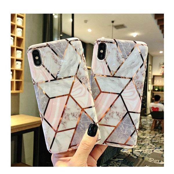 Tech-Protect - Tech-Protect Marble Skal Galaxy S21 FE - Rosa