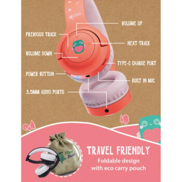 Planet Buddies - Planet Buddies Owl Character Trådlösa Hörlurar - Rosa