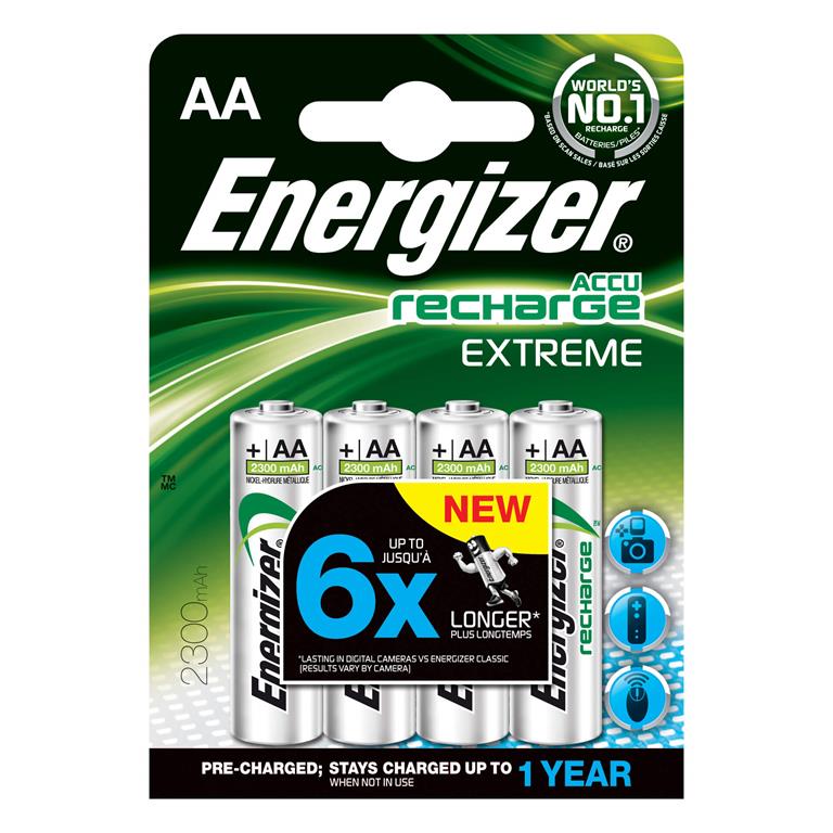 Energizer - ENERGIZER Batteri AA/LR6 Laddbart Ni-Mh 2300mAh 4-pack