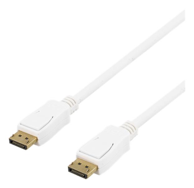 Deltaco - Deltaco DisplayPort Kabel 20m - Vit