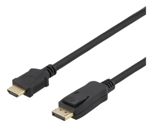 Deltaco - Deltaco DisplayPort till HDMI Kabel, 10m - Svart