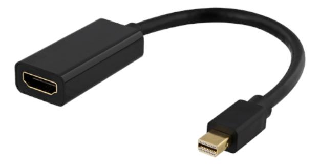 Deltaco - Deltaco Mini DisplayPort till HDMI Adapter - Svart