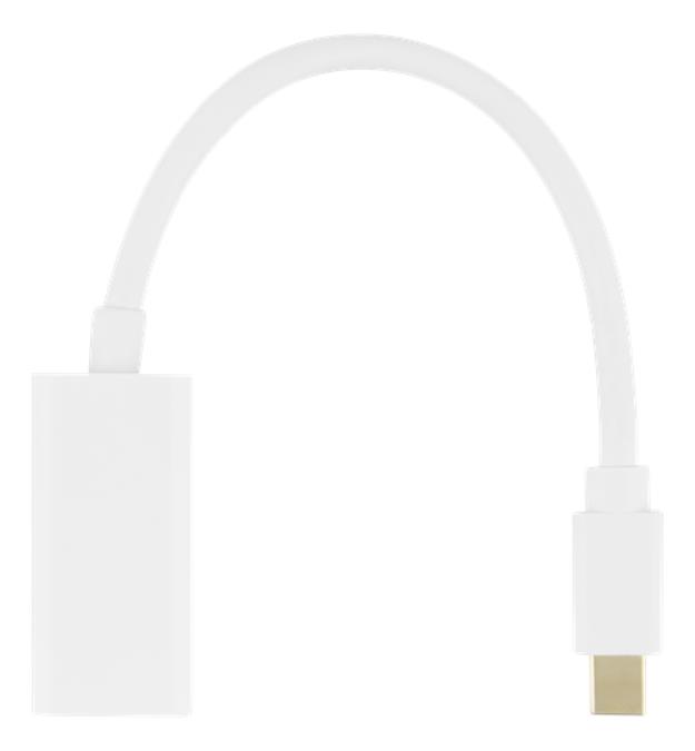Deltaco - Deltaco Mini DisplayPort till HDMI Adapter - Vit