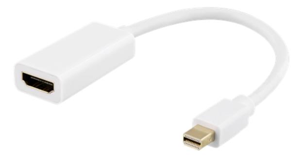 Deltaco - Deltaco Mini DisplayPort till HDMI Adapter - Vit