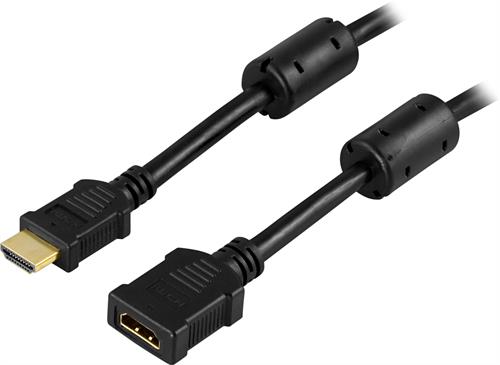 Deltaco - DELTACO HDMI förlängningskabel, 2m - Svart
