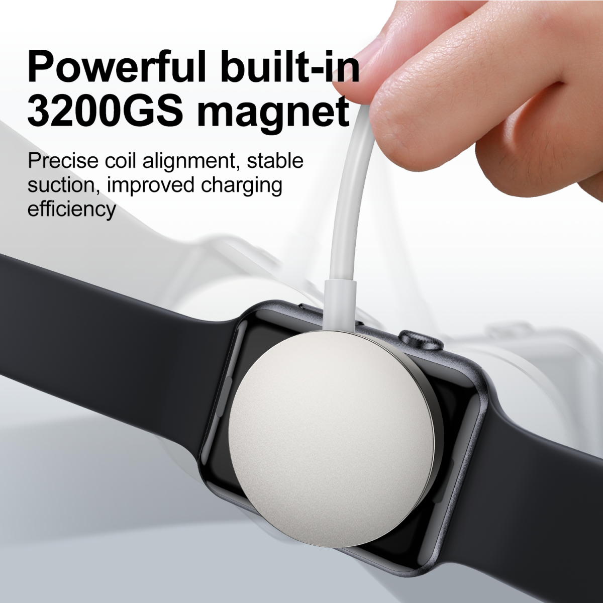 SiGN - SiGN Magnetisk USB-C Laddare för Apple Watch, 2.5W, 1.2m - Vit