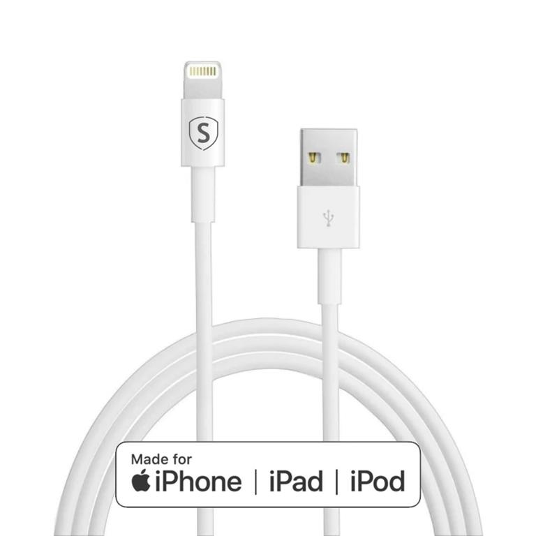 SiGN - SiGN Lightning-kabel till iPhone / iPad, MFi-certifierad, 1m - Vit