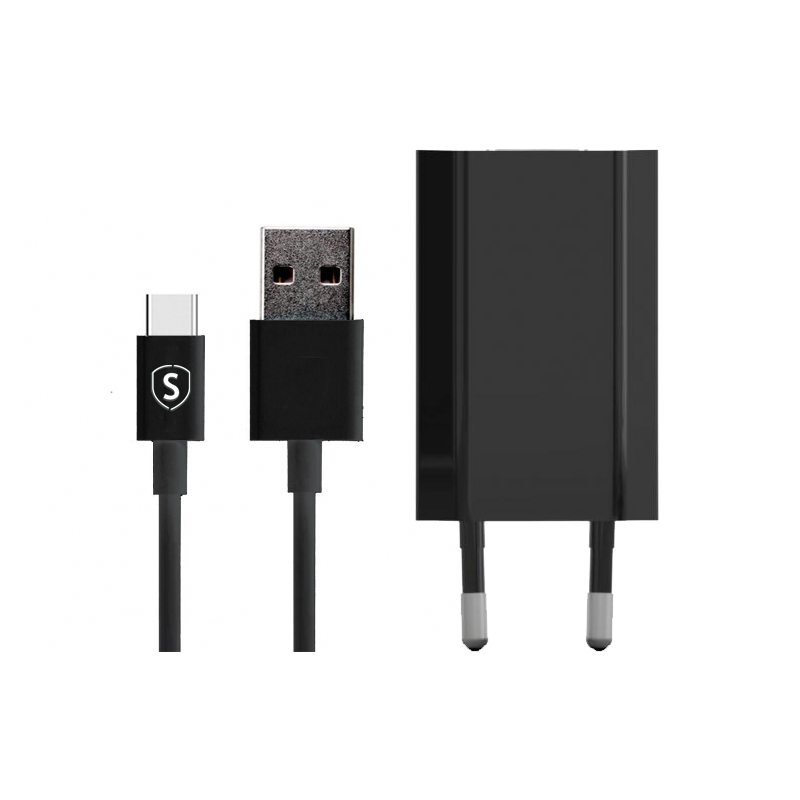 SiGN - SiGN USB-C Laddare 1A, 2m - Svart
