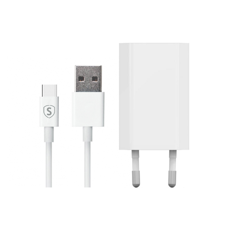 SiGN - SiGN USB-C Laddare 1A, 1m - Vit