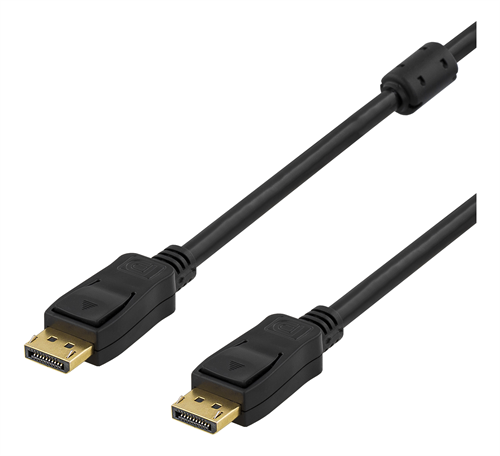 Deltaco - DELTACO PRIME DisplayPort monitorkabel, 2m - Svart