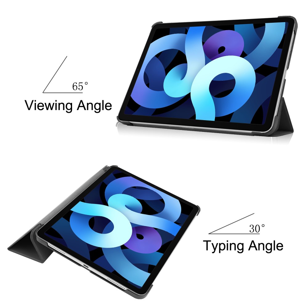 A-One Brand - Fodral iPad Air 4 10.9 (2020) Litchi Skin - Grå