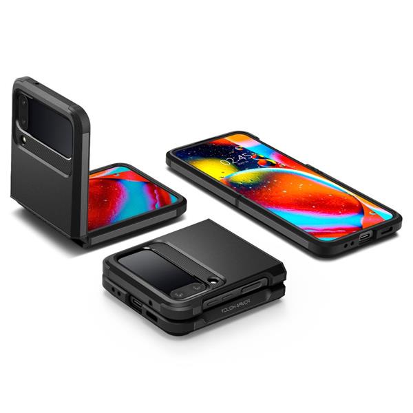 Spigen - Spigen Galaxy Z Flip 4 Skal Tough Armor - Svart