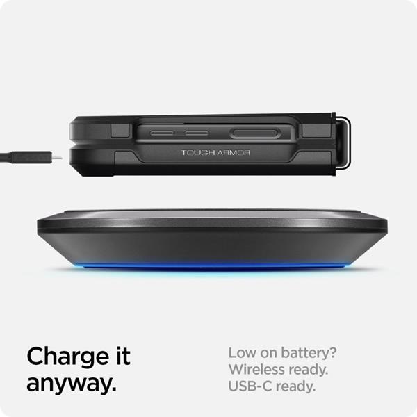 Spigen - Spigen Galaxy Z Flip 4 Skal Tough Armor - Svart