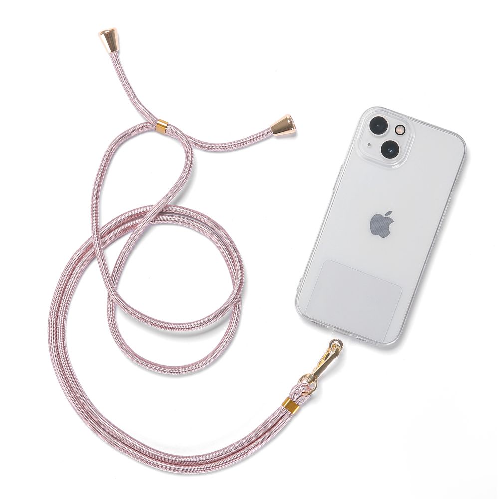 Tech-Protect - Universal Halsbandssnöre för Mobil - Rosa/Guld