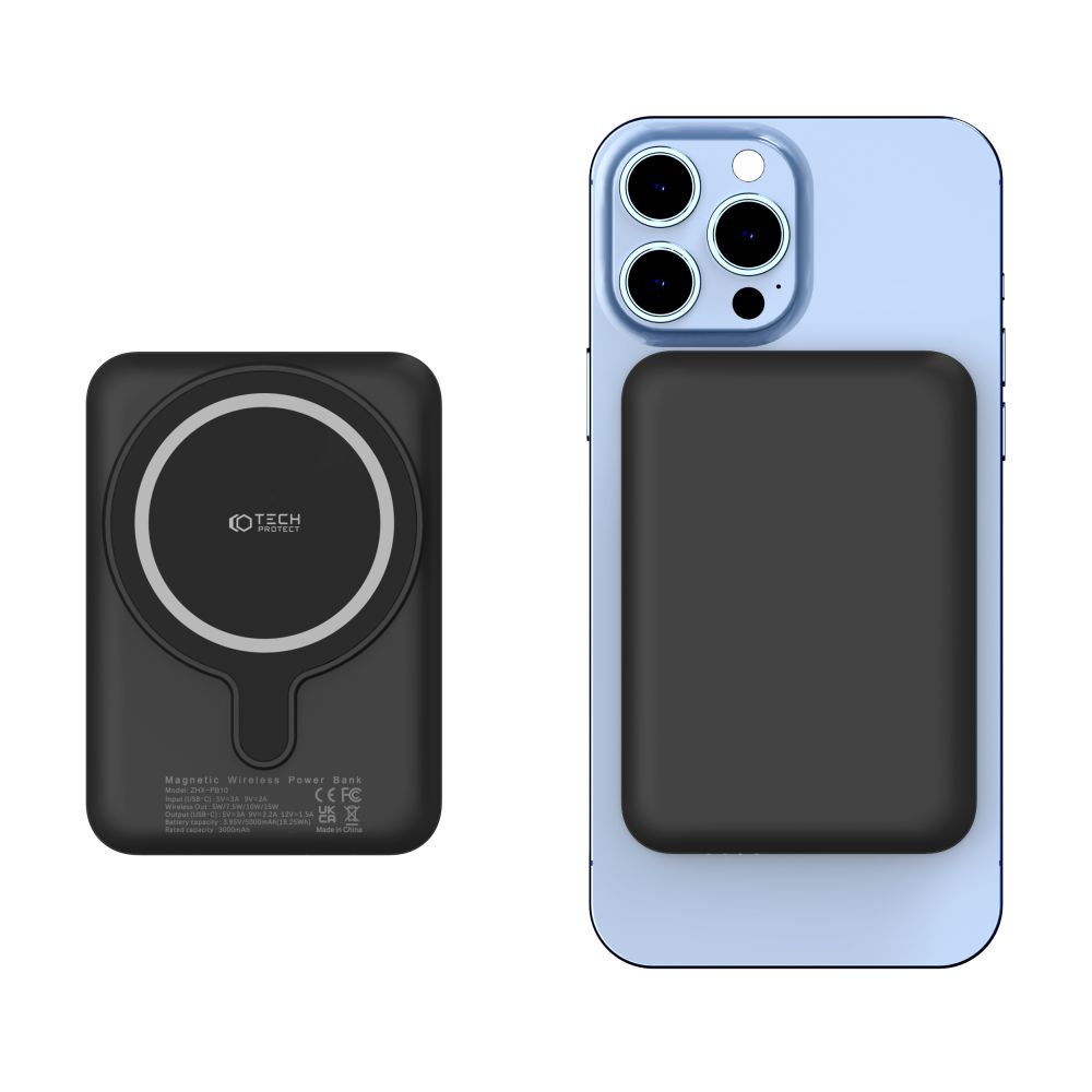 Tech-Protect - Magsafe Powerbank 5000mah PB10 LifeMag - Svart