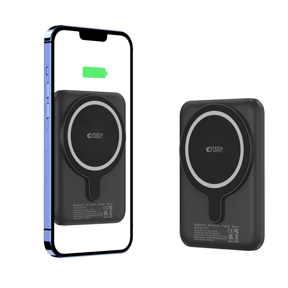 Tech-Protect - Magsafe Powerbank 5000mah PB10 LifeMag - Svart