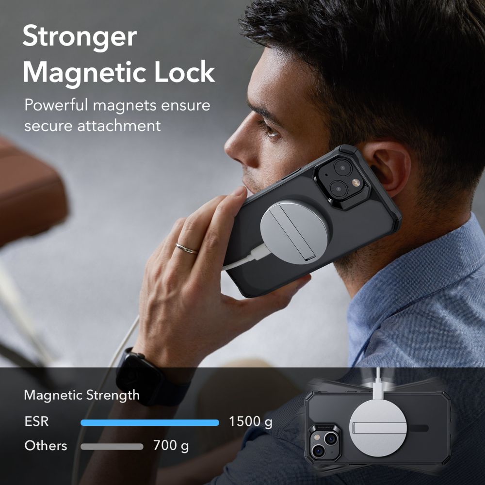 ESR - ESR iPhone 14 Magsafe Skal Air Armor Halolock - Frosted Svart