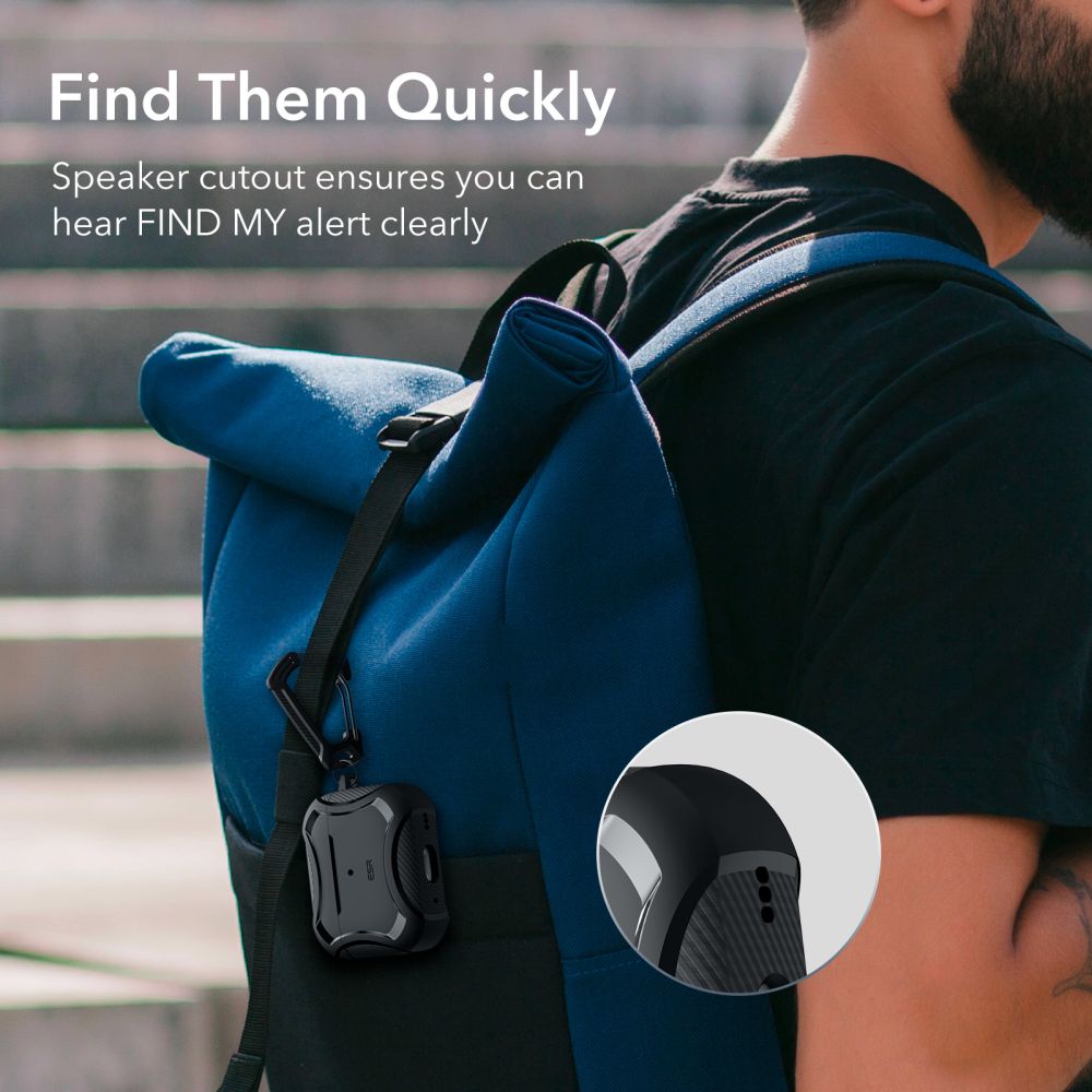 ESR - ESR Magsafe Airpods Pro 1/2 Skal Cyber Armor - Svart