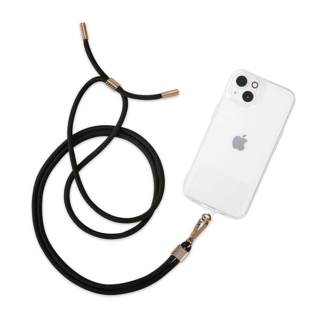 Tech-Protect - Universal Halsbandssnöre för Mobil Chain 2 - Svart/Guld