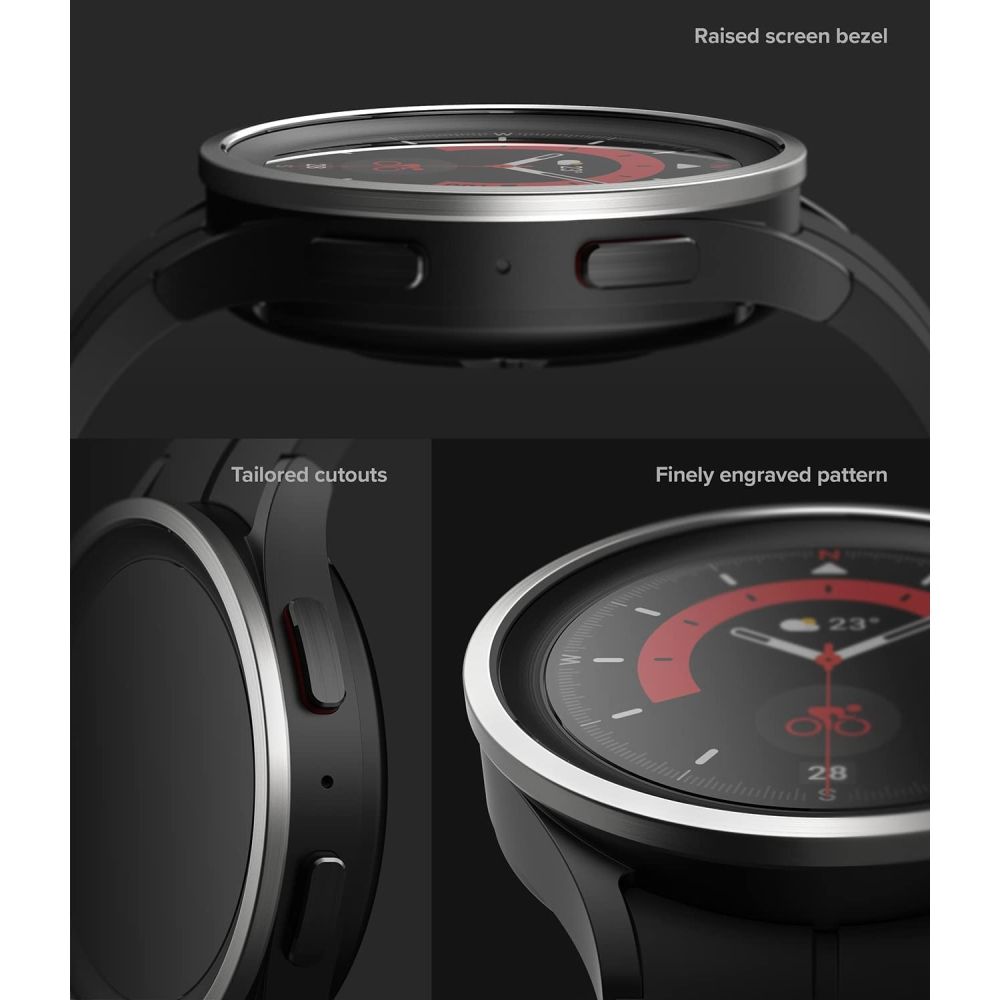 Ringke - Ringke Galaxy Watch 5 Pro (45mm) Skal Bezel Styling - Silver