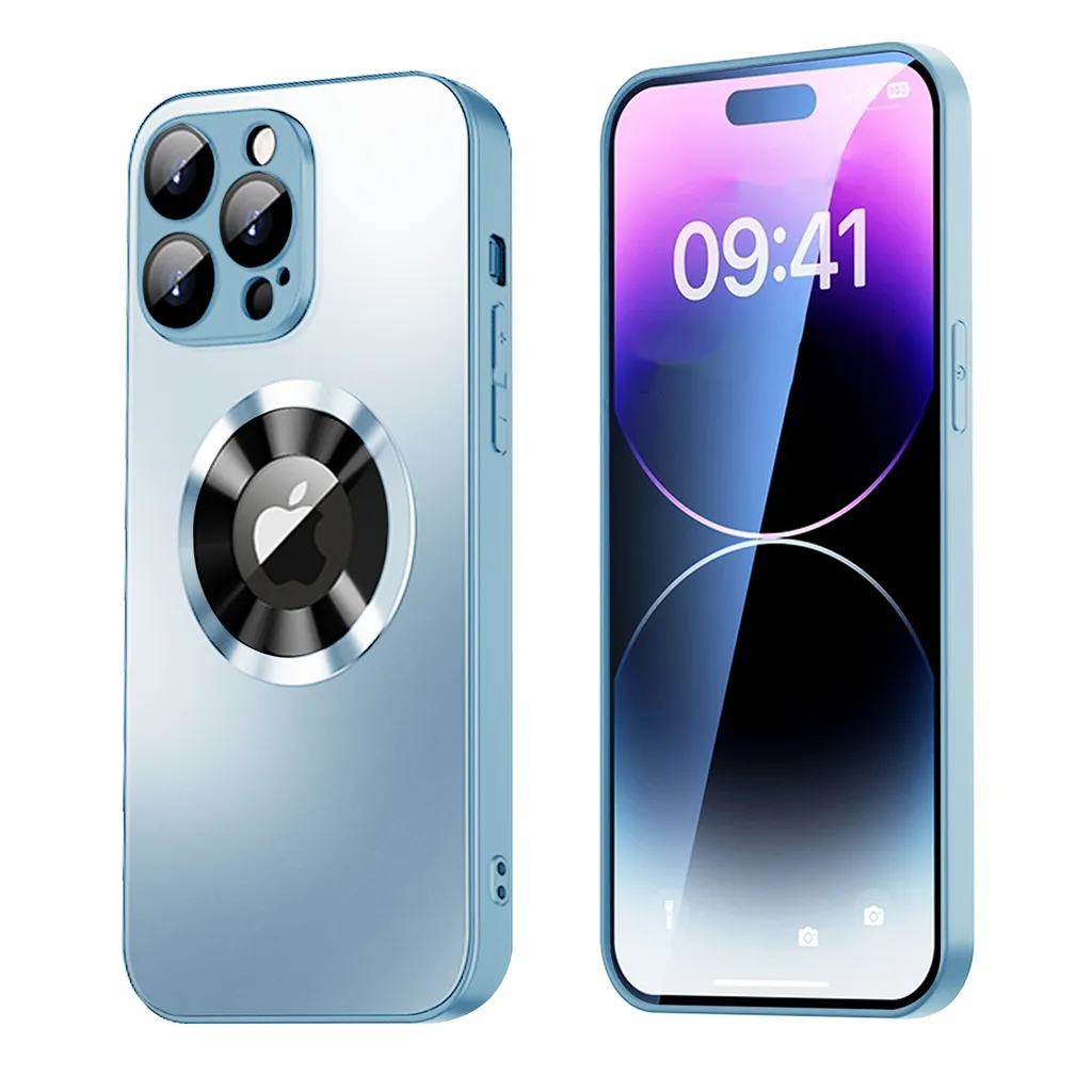 Produktfoto för SiGN Magnetiskt Skal iPhone 15 Pro Max med linsskydd och logo view - Blå