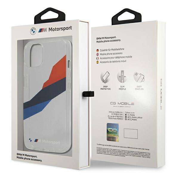 BMW - BMW Motorsport Tricolor Skal iPhone 13 Mini - Transparent