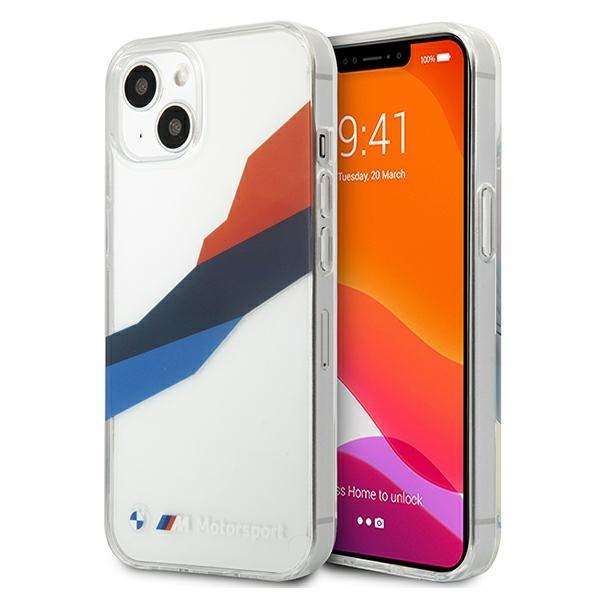 BMW - BMW Motorsport Tricolor Skal iPhone 13 Mini - Transparent