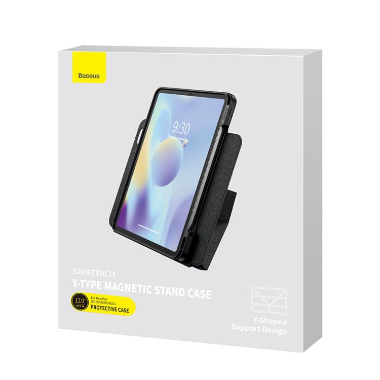 BASEUS - Baseus iPad Pro 12.9(2018/2020/2021)Fodral Safattach Y-type - Grå