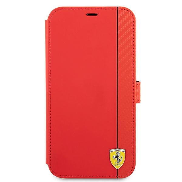 Ferrari - Ferrari On Track Carbon Stripe Fodral iPhone 13 / 13 Pro - Röd
