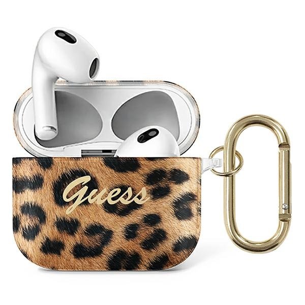 Guess Guess Skal Leopard Collection Airpods - Guld 