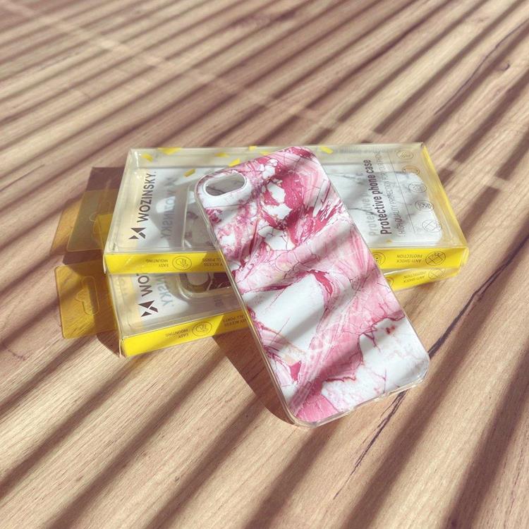 UTGÅTT - Wozinsky Marble TPU Skal Galaxy S21 FE - Rosa