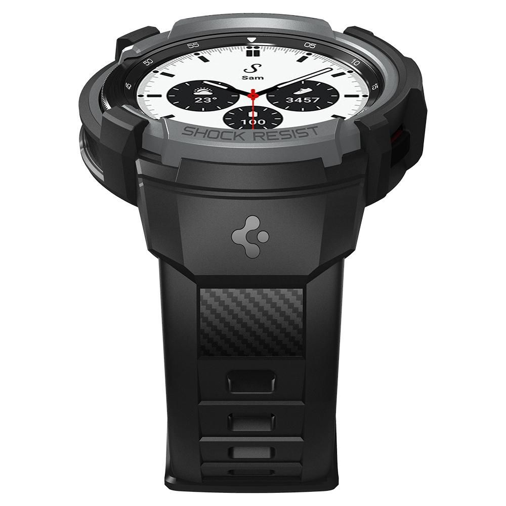 Spigen - Spigen Rugged Armor Pro Galaxy Watch 4 42 mm - Charcoal Grå
