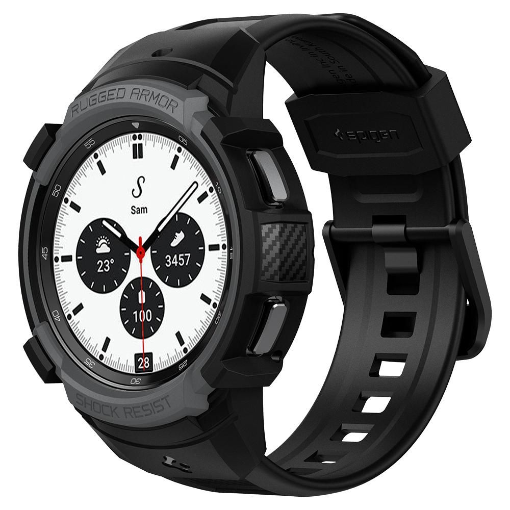 Spigen - Spigen Rugged Armor Pro Galaxy Watch 4 42 mm - Charcoal Grå