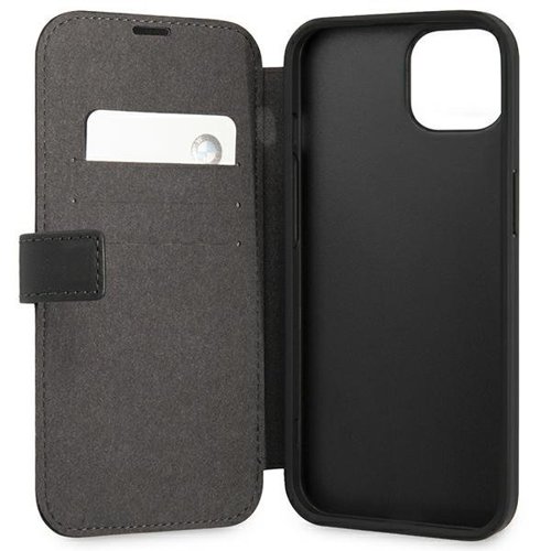 BMW - BMW Signature Äkta Läder Fodral iPhone 13 - Svart