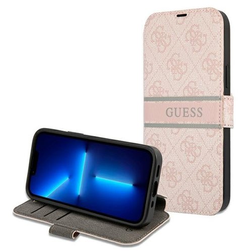 UTGÅTT - Guess 4G Stripe Fodral iPhone 13 - Rosa