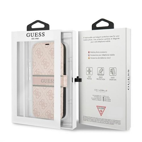 UTGÅTT - Guess 4G Stripe Fodral iPhone 13 - Rosa
