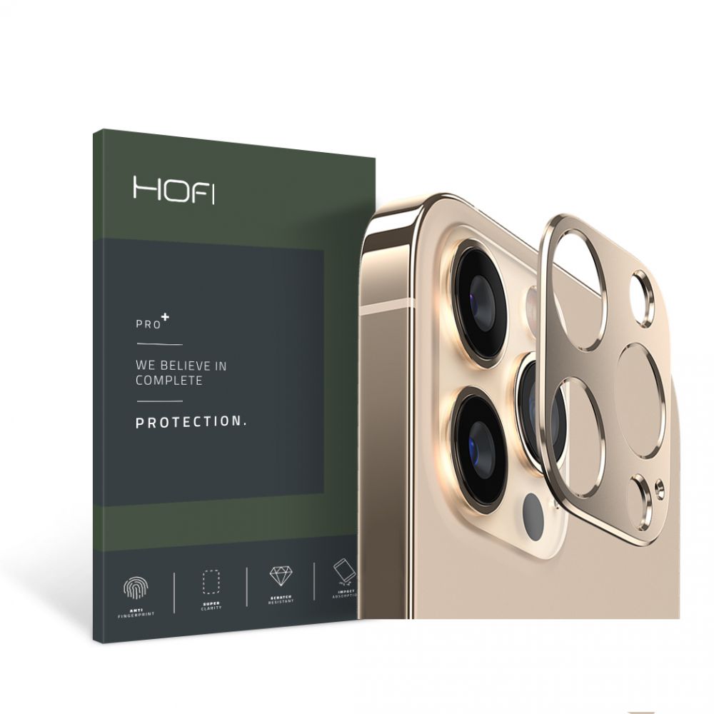 Hofi - Hofi Linsskydd Härdat Glas iPhone 13 Pro / 13 Pro Max - Guld
