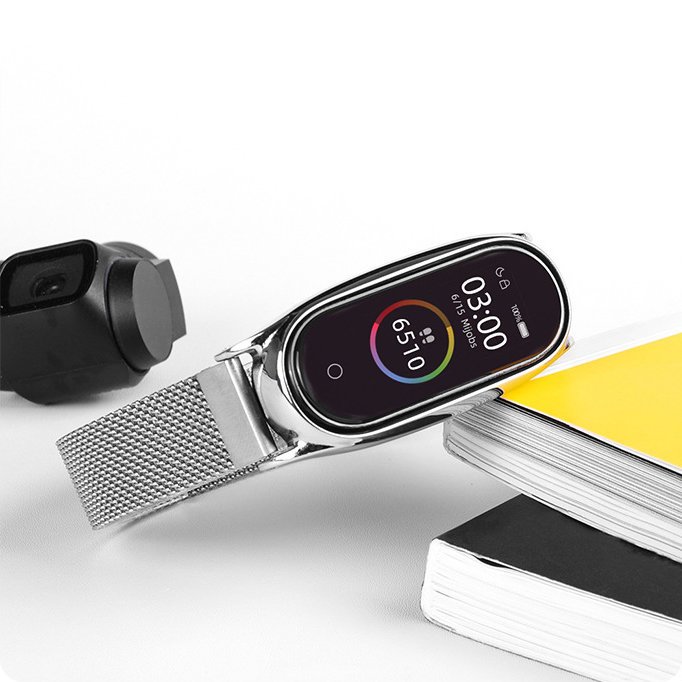 UTGATT1 - Metall Ersättningsarmband till Xiaomi Mi Band 6/5/4/3 - Svart