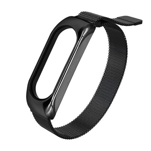 UTGATT1 - Metall Ersättningsarmband till Xiaomi Mi Band 6/5/4/3 - Svart