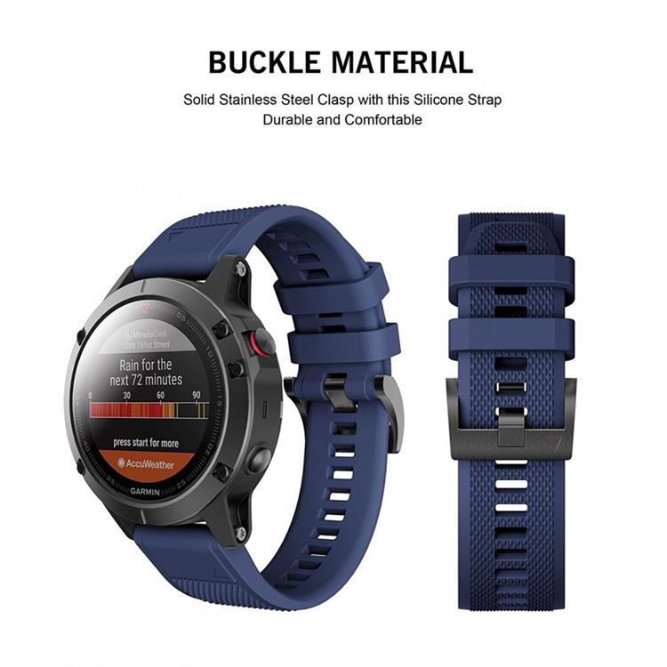 Tech-Protect - Tech-Protect Smooth Garmin Fenix Band 5/6/6 Pro - Navy Blå