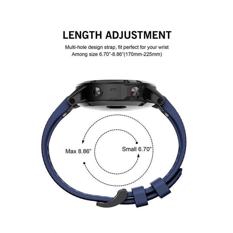 Tech-Protect - Tech-Protect Smooth Garmin Fenix Band 5/6/6 Pro - Navy Blå