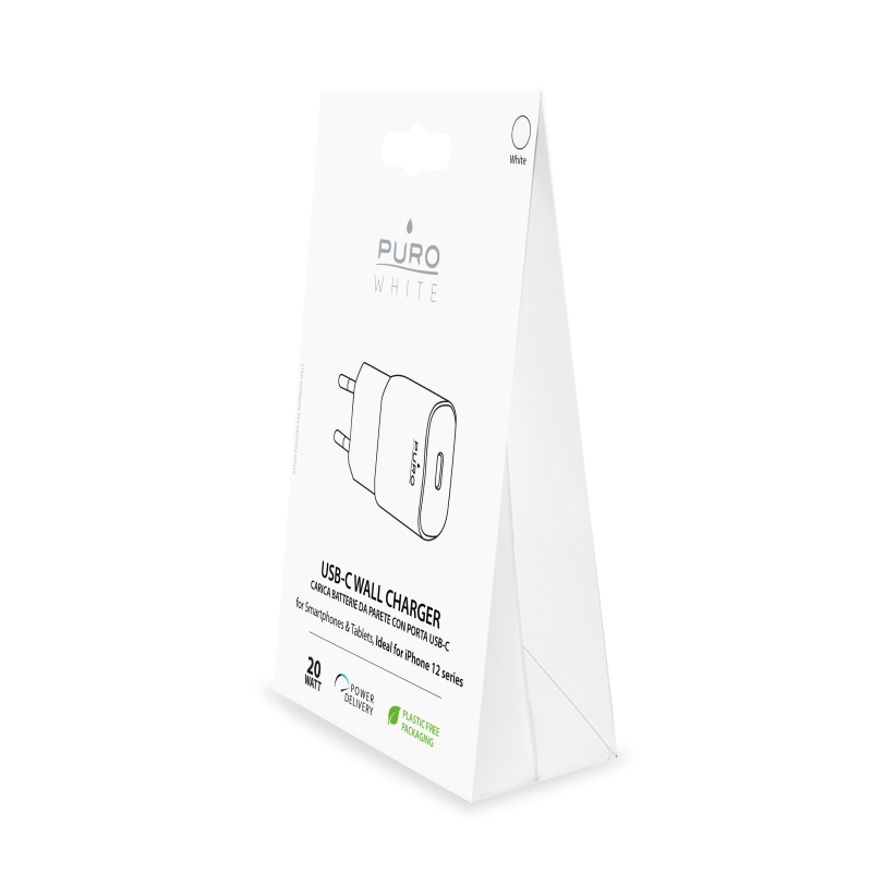 UTGATT5 - Puro Wall Väggladdare Mini 1 USB-C 20W - Vit