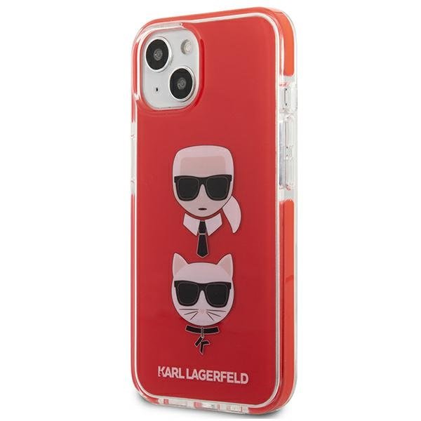 KARL LAGERFELD - Karl Lagerfeld TPE Karl & Choupette Skal iPhone 13 Mini - Röd