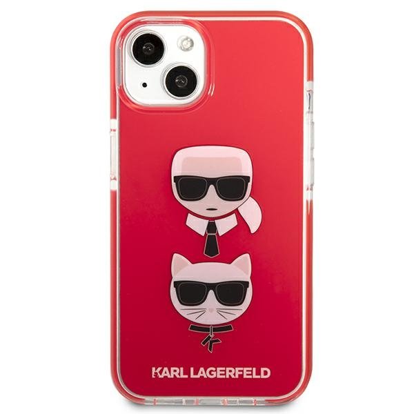 KARL LAGERFELD - Karl Lagerfeld TPE Karl & Choupette Skal iPhone 13 Mini - Röd