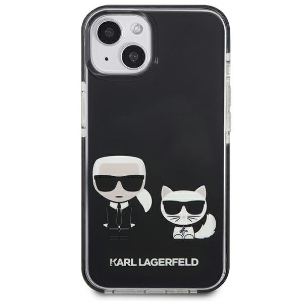 KARL LAGERFELD - Karl Lagerfeld TPE Karl & Choupette Skal iPhone 13 Mini - Svart
