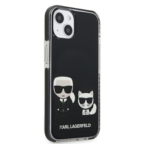 KARL LAGERFELD - Karl Lagerfeld TPE Karl & Choupette Skal iPhone 13 Mini - Svart