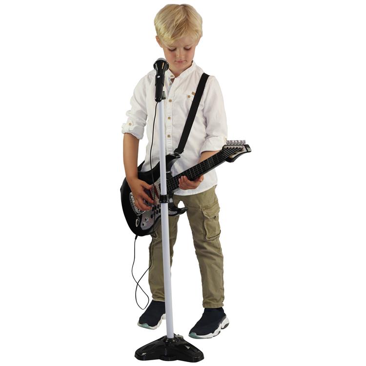 A-One Brand - MUSIC Elgitarr med Mikrofon och Stativ